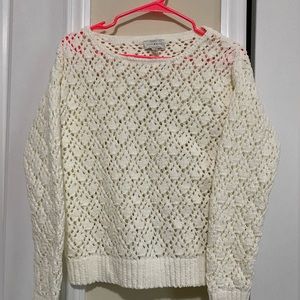 Lucky Brand Sweater Women’s Size XS Open Stitch Loose Knit Pullover NWT